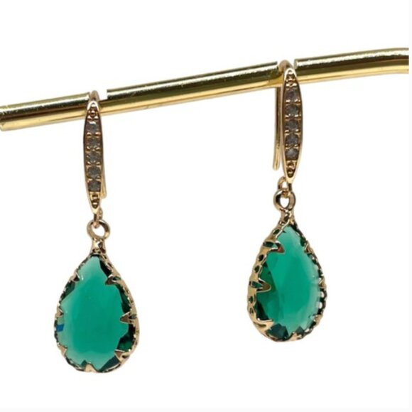 ⭐️💍FREE Baguette Tear Drop Rain Hipster Chic Glam Elegant Party Classy Earrings - Picture 9 of 9